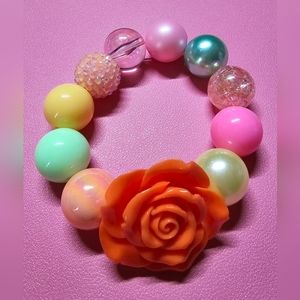 Sherbert color theme bubblegum bead bracelet